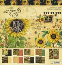 GRAPHIC 45 LET IT BEE 12" X 12" PAPER PAD STICKERS RETIRED HTF SHIPS FREE
