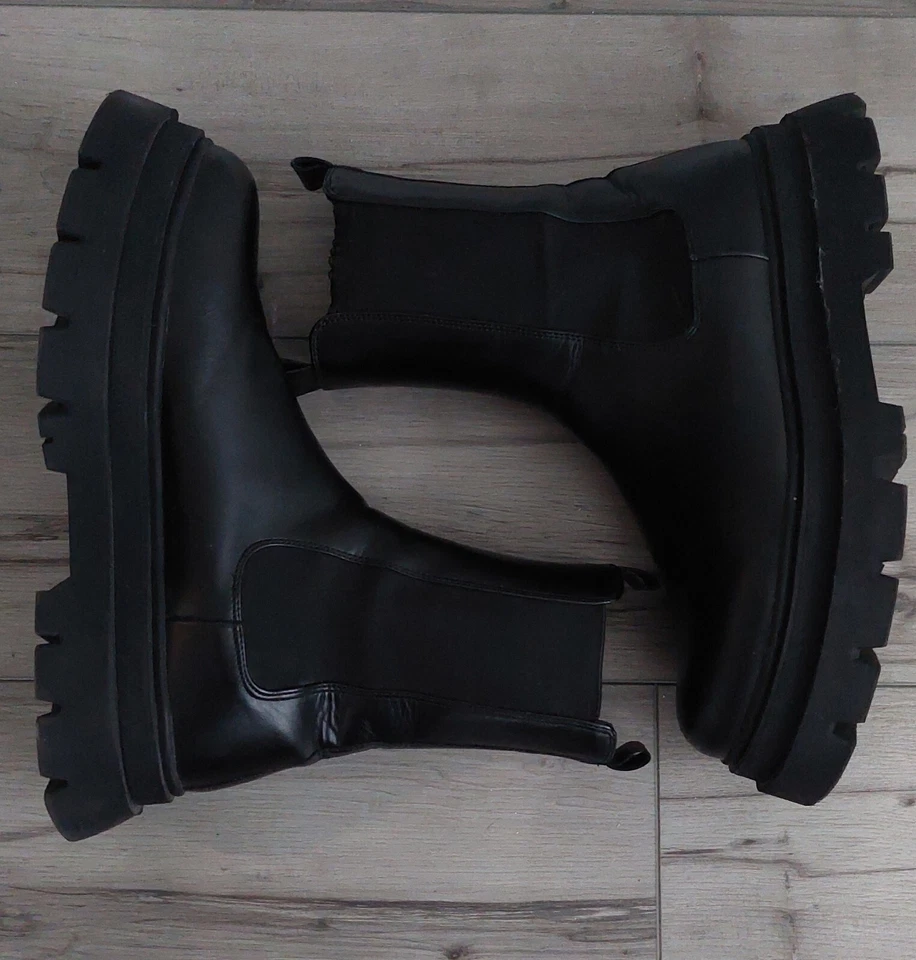 Faux Leather Hi Cleated Chelsea Boots - Image 2 of 4