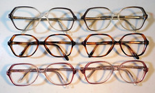 Vintage 6 Pc. Lot ELITE Rebecca Assorted Colors 53/18 Eyeglass Frame NOS F5