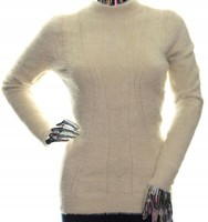 Damen Strickpullover Pullover Damenpullover Rundhals Langarm Uni (XS-M)