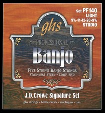GHS PF140 JD Crowe Signature Stage Banjo Strings; 5-String light gauges