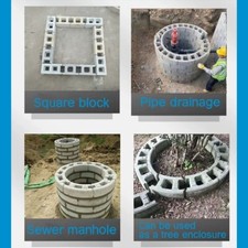 Ensemble de moule en plastique rond bloc de béton briques module cercle de sol moule à faire soi-même