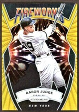 Aaron Judge 2020 Panini Prizm Fireworks Gold REFRACTOR Variant#7/10!Yankees OF 