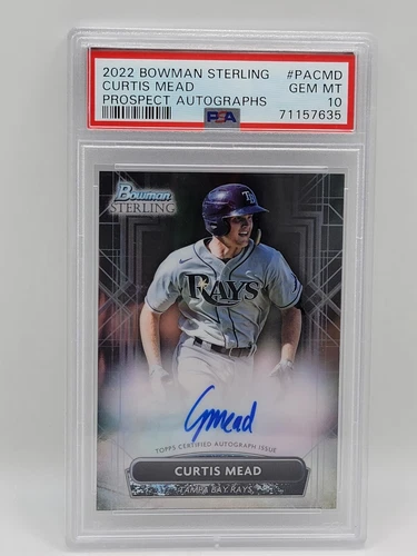 2022 Bowman Sterling Curtis Mead Prosect Autographs PSA 10