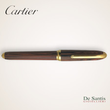 Penna Cartier stilografica oro ebanite edizione limitata stilo louis cartier