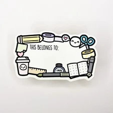 TCMC The coffeemonsterzco This Belongs Too - Vinyl Sticker (Colourful)