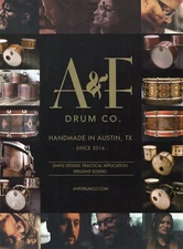 2019 Print Ad of A&F Drum Co Handmade in Austin TX Texas