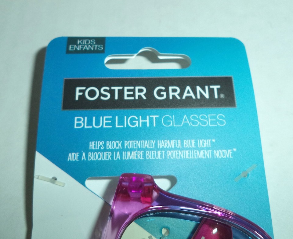 Foster Grant Blue Light UV Blocking Glasses Kids Youth Transparent