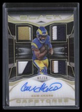 2022 Panini Black Capstones Autographs Gold 9 Cam Akers Quad Patch Auto 1/10