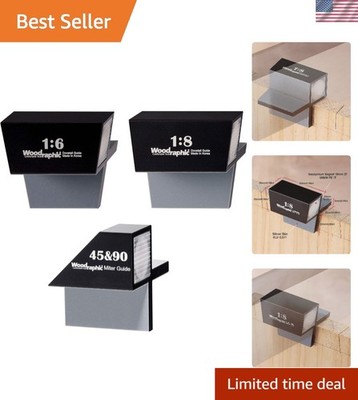 Complete Dovetail Guide Set   1:6 & 1:8 & 45°/90° Magnetic Layout Tool for Pr...