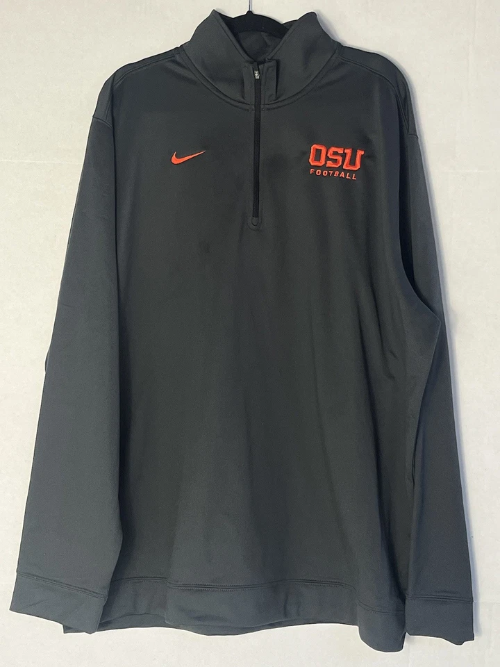 Pullover Nike Dri-Fit OSU Beavers de béisbol 1/4 cremallera para hombre grande 2018 College 3XL Foto 4 de 4