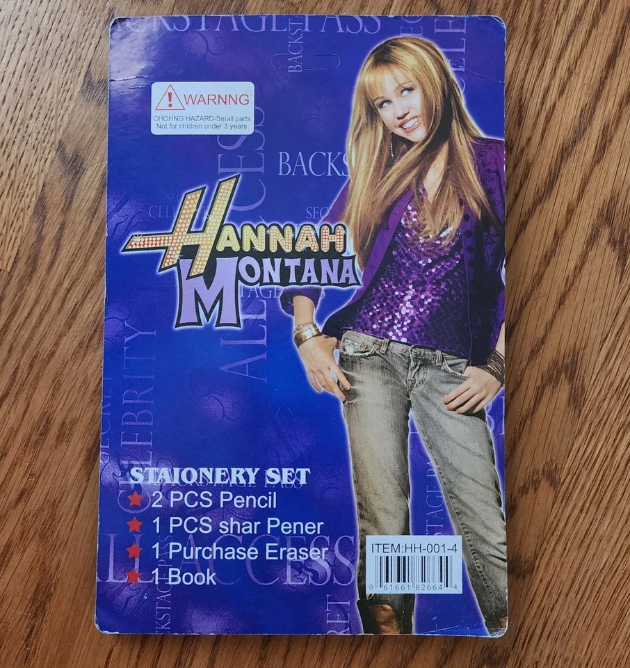 Nuevo Juego de Papelería Disney Hannah Montana Bloc de Notas Letras Lápices Foto 2 de 2