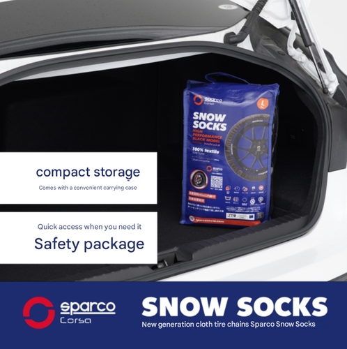 Sparco Snow Socks High Performance Black model Non-Metallic XL size (275/60R15) - Picture 4 of 8