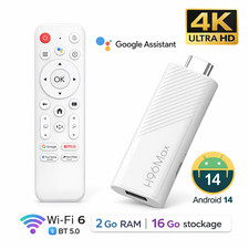 Android TV Stick H96 Max 4K WiFi6 BT5.0 Google Assistant 2Go 16Go Streaming