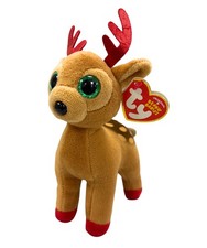 Ty Beanie Baby - Tinsel the Reindeer, MWMT Stuffed Animal Toy