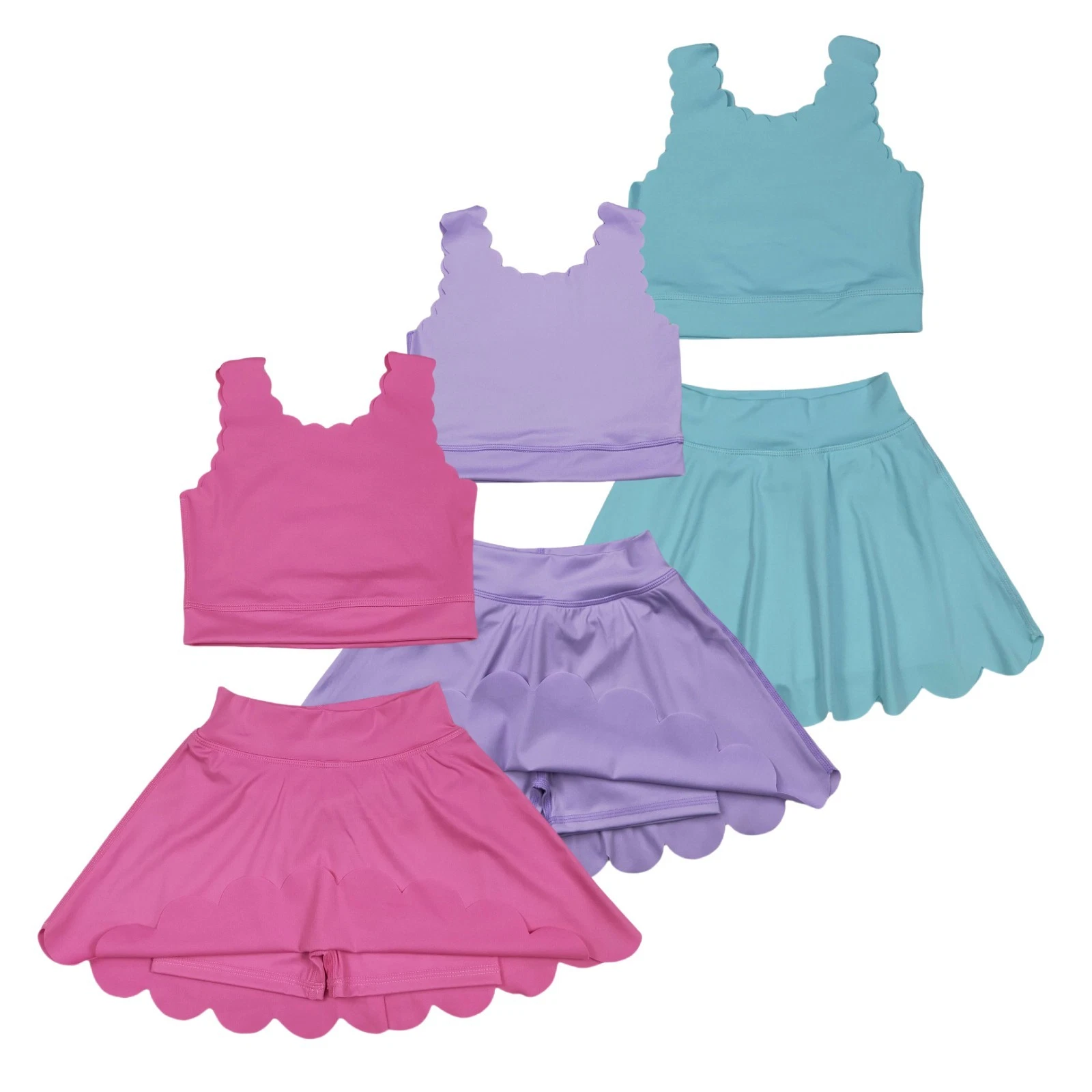 Little Girls Casual Athletic Wear Summer Tennis Crop Top Skorts Outfit For Sport
Opens in a new wind