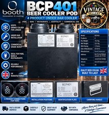 Booth BCP401 Beer Cooler Pod 4 Product Under Bar Beer Cooler 3 Point BDA
