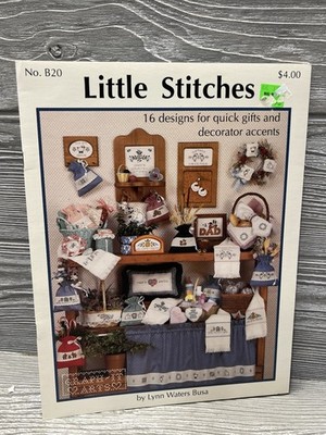 Vintage 1989 Little Stitches Counted Cross Stitch Booklet Leaflet Patterns