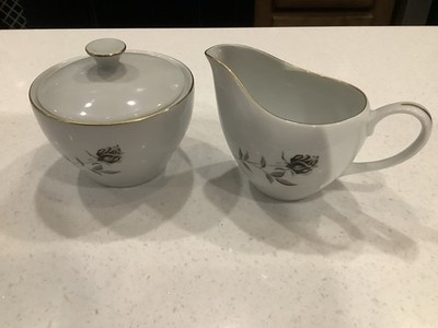Yamaha China Sugar And Creamer Bowl Antique Rose 2089 Japan