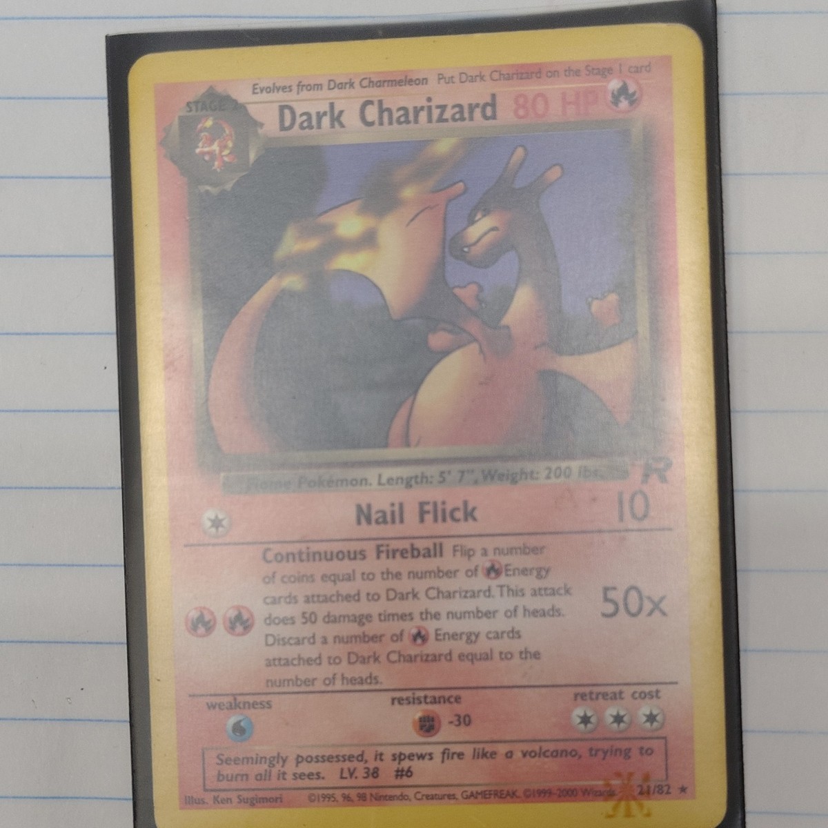 Dark Charizard 21/82 Team Rocket Regular Rare 80 HP Stage 2