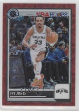 2023-24 Panini NBA Hoops Premium Stock Red Prizm 52/88 Tre Jones #165 19b1