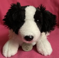 Chiglia Giocattoli Jessie Femmina Border Collie Nero Bianco Cane Morbido Peluche Giocattolo Più Grande 14"
