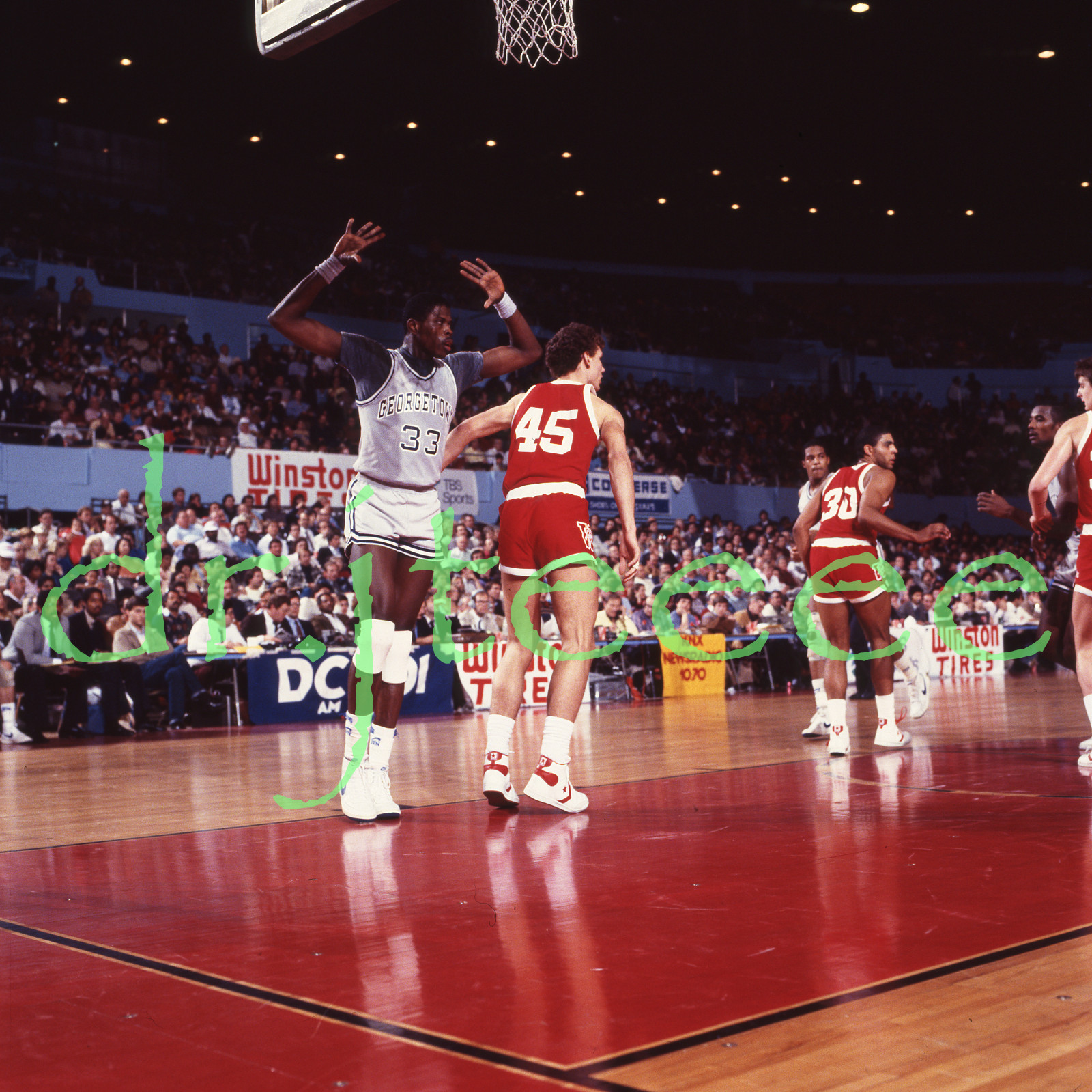 1982 Patrick Ewing GEORGETOWN HOYAS - 120mm Basketball Transparency