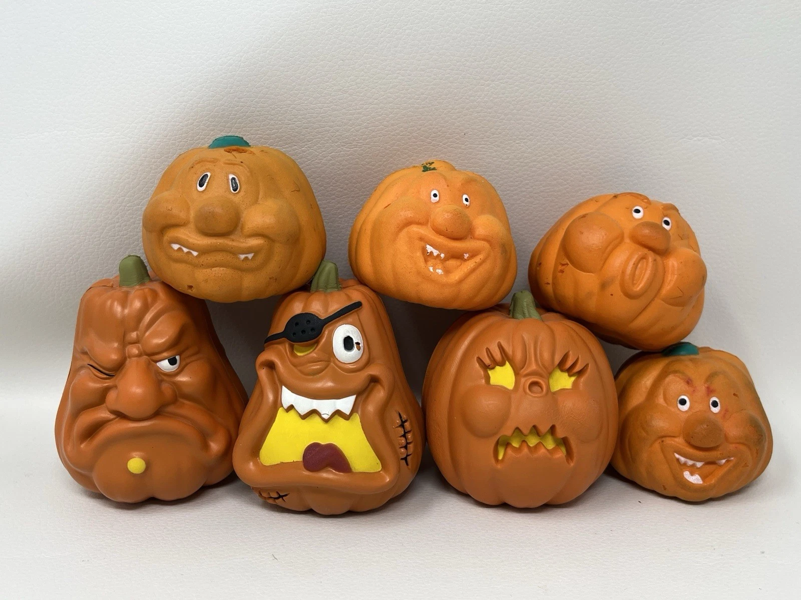 Mixed Lot Foam Jack O’Lanterns, Mini Pumpkins, Halloween, Decoration, Toys