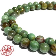 Pilbara Prase Beads 6mm Smooth Round Healing Energy Gemstones