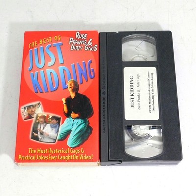 The Best of Just Kidding VHS Tape Rude Pranks and Dirty Gags Tested Working 1998