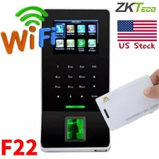ZKTeco F22  Biometric Fingerprint Access Touch Screen Time Attendance ID USA