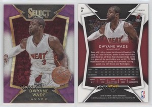 2014-15 Panini Select Concourse Purple & White Prizm Dwyane Wade #2 HOF