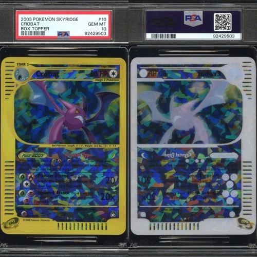 🔥 PSA 10 GEM MINT CROBAT BOX TOPPER | SKYRIDGE 10/12 🔥