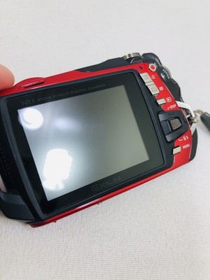 CASIO EX-G1 RD Digital Waterproof Camera Exilim-G Red W Charger SD