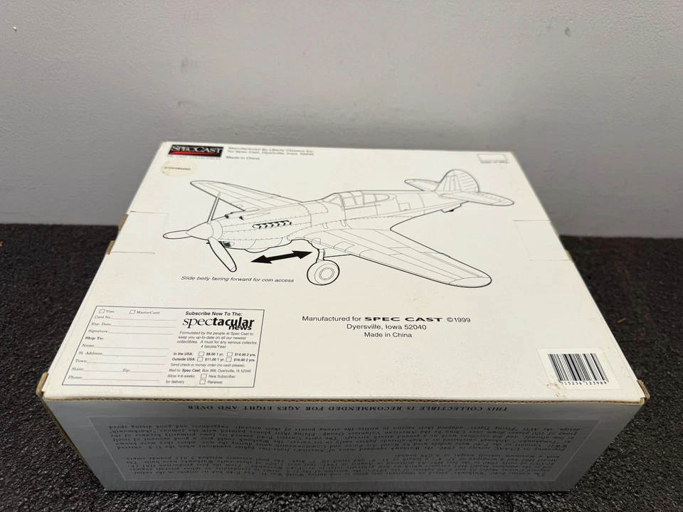 SPECCAST #44003 Diecast P-40 Warhawk Airplane Collector Bank in Box - NIB - Image 3 of 4