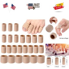 Assorted Size Gel Toe Sleeves - 24 Cushions for Blisters Toenail Protection