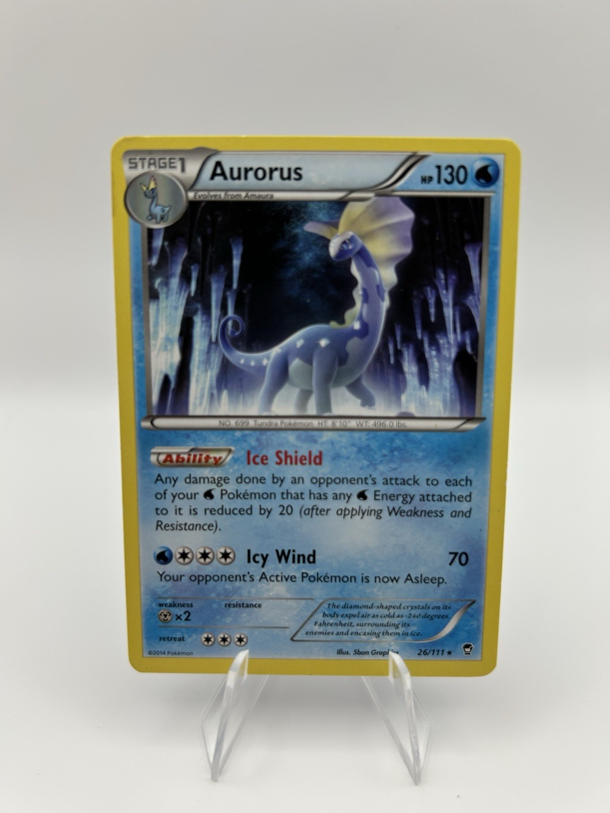 Pokemon 2014 XY Furious Fists Aurorus #26/111 Regular LP
