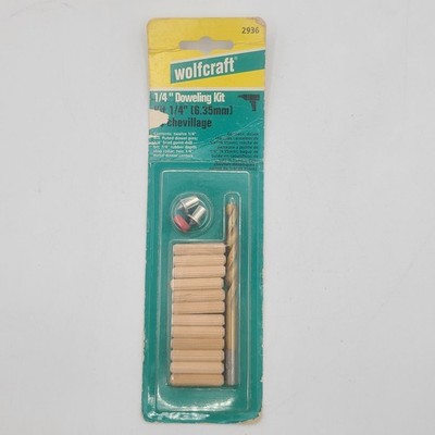 Wolfcraft Wood Doweling Kit #2936 1/4'' NOS