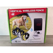 Vertical Wireless Fence Pet Containment System 1000ft Range 3 Waterproof Collars