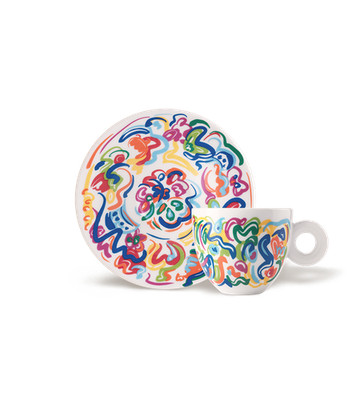 Genuie illy Set Of 4 Cappuccino Cups - Sol Calero Art Collection