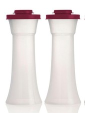 Juego de saleros y pimenteros Tupperware grandes reloj de arena nuevo-borgoña-NUEVO