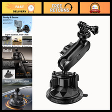 Twist-Lock Suction Cup Mount with Ball Head Arm for Action Camera Phone Holder