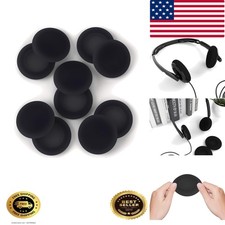 Headset Ear Foam Earpads Sponge Cushion Covers Black 5 Pairs