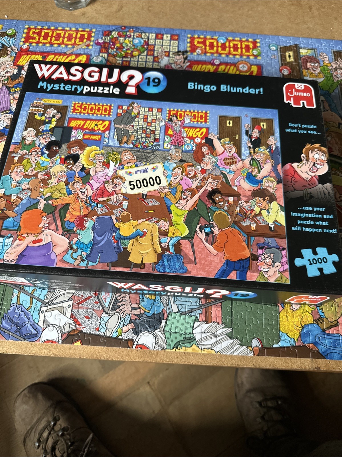 Bin Bingo Blunder! Wasgij jigsaw puzzle 1000 Mystery  puzzle no.19 1 Bit Missing