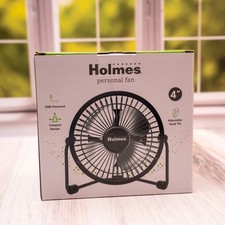 Holmes 4" USB Powered Adjustable Head Personal Desk Fan Black 32510033 12060