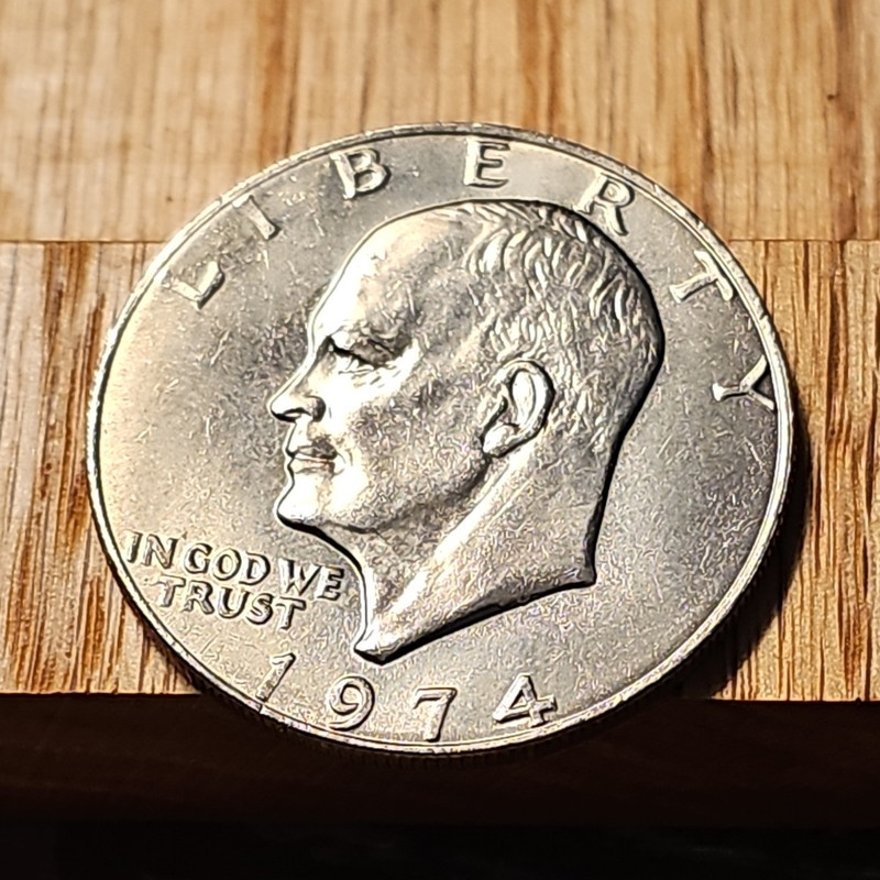 1974 Eisenhower $1 Ike Dollar  Business Strike Copper KM#203