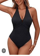 New with tags Blooming jelly halter style plus size bathing suit