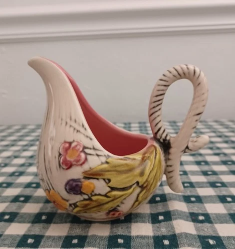 Vintage 1955 Hull Creamer 8 Oz. Pink Blossom Flite Pattern