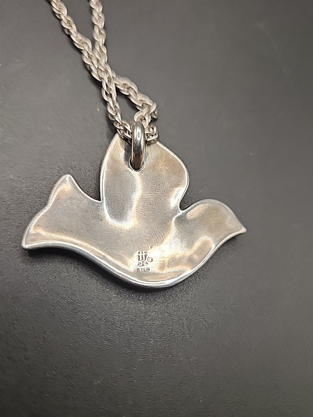 James Avery Abstract Solid Scrolled Dove Pendant … - image 3