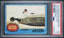 1977 STAR WARS ARGENTINA STANI #25 LUKE SKYWALKER RUSHES LOVED ONES PSA GRADED!!